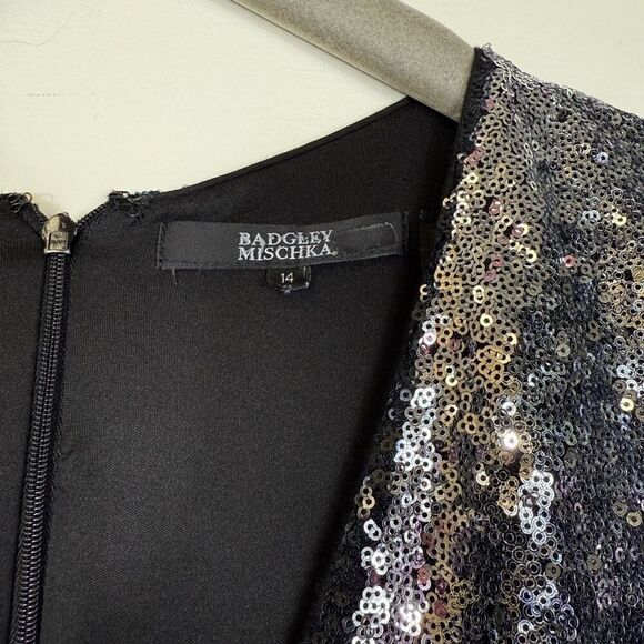 Badgley Mischka Multi Sequin Striped Dress ♥️ - Picture 10 of 10